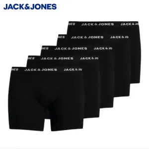 Jack & Jones 5-Pack Huey Strech Trunks Black
