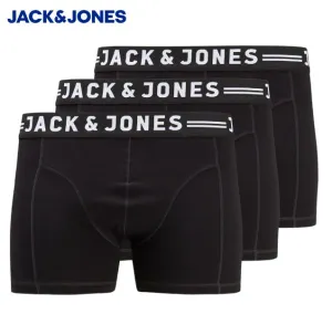 Jack & Jones Sense Black 3-Pack Trunks Black