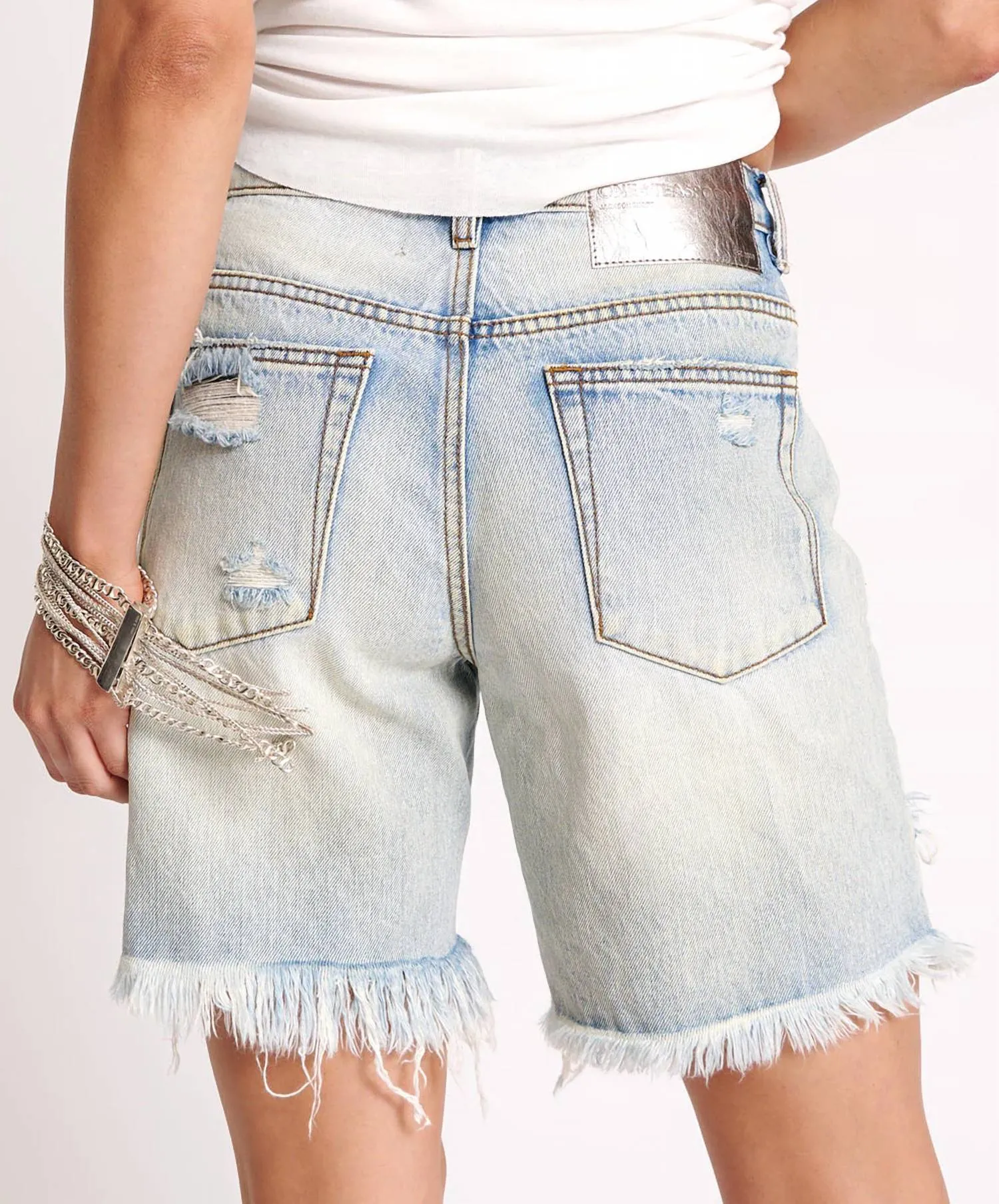 Jackson Mid Waist Wide Leg Shorts In Kansas Blue