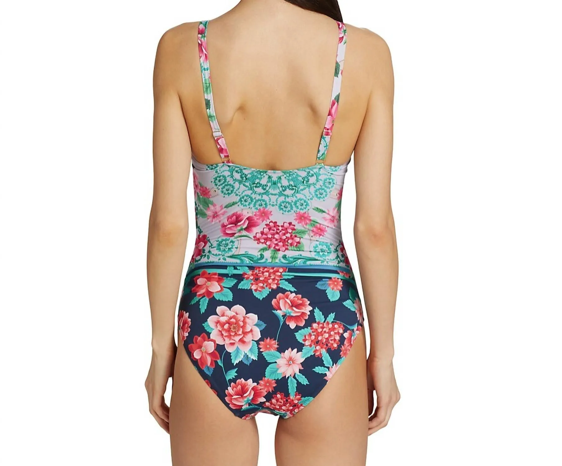 Japer Ruched One Piece Swimsuit In Multi