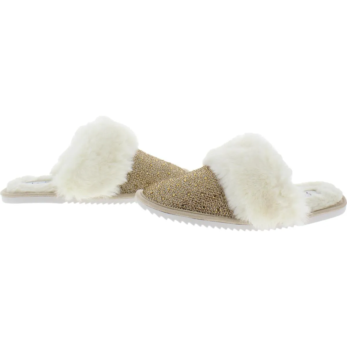 Jessenia Womens Embellished Comfort Slip-On Slippers