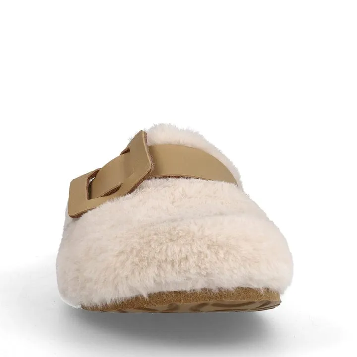 Joelina Women's Vegan Shearling Slippers | White