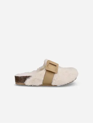 Joelina Women's Vegan Shearling Slippers | White