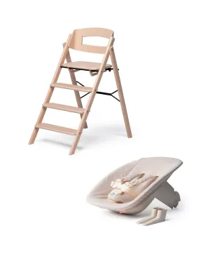 KAOS Klapp Highchair and Newborn Baby Seat Set - Beech Babykids BIBS