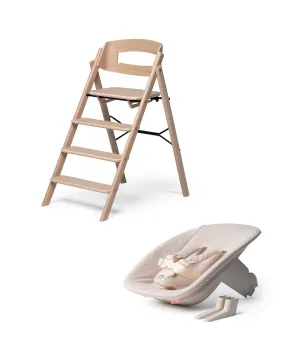 KAOS Klapp Highchair and Newborn Baby Seat Set - Oak Babykids KAOS