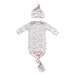 Knotted Sleeper Set Summer Polka Dots