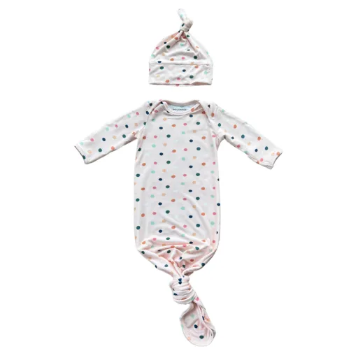 Knotted Sleeper Set Summer Polka Dots