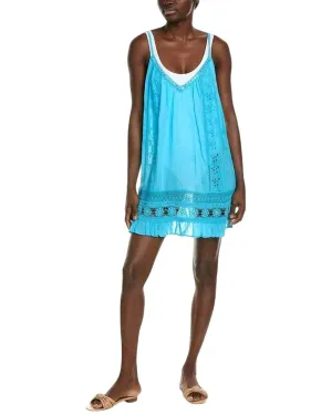 Laylah Mini Cover Up Dress In Blue