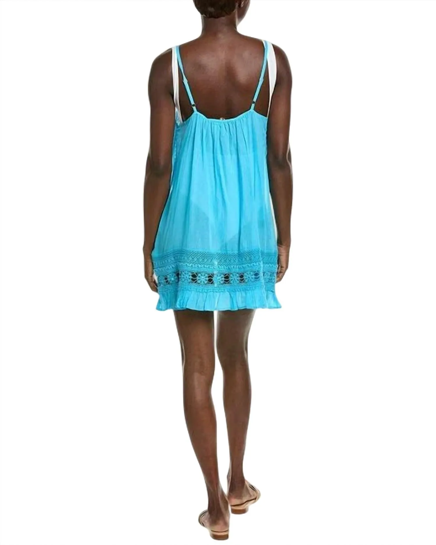 Laylah Mini Cover Up Dress In Blue