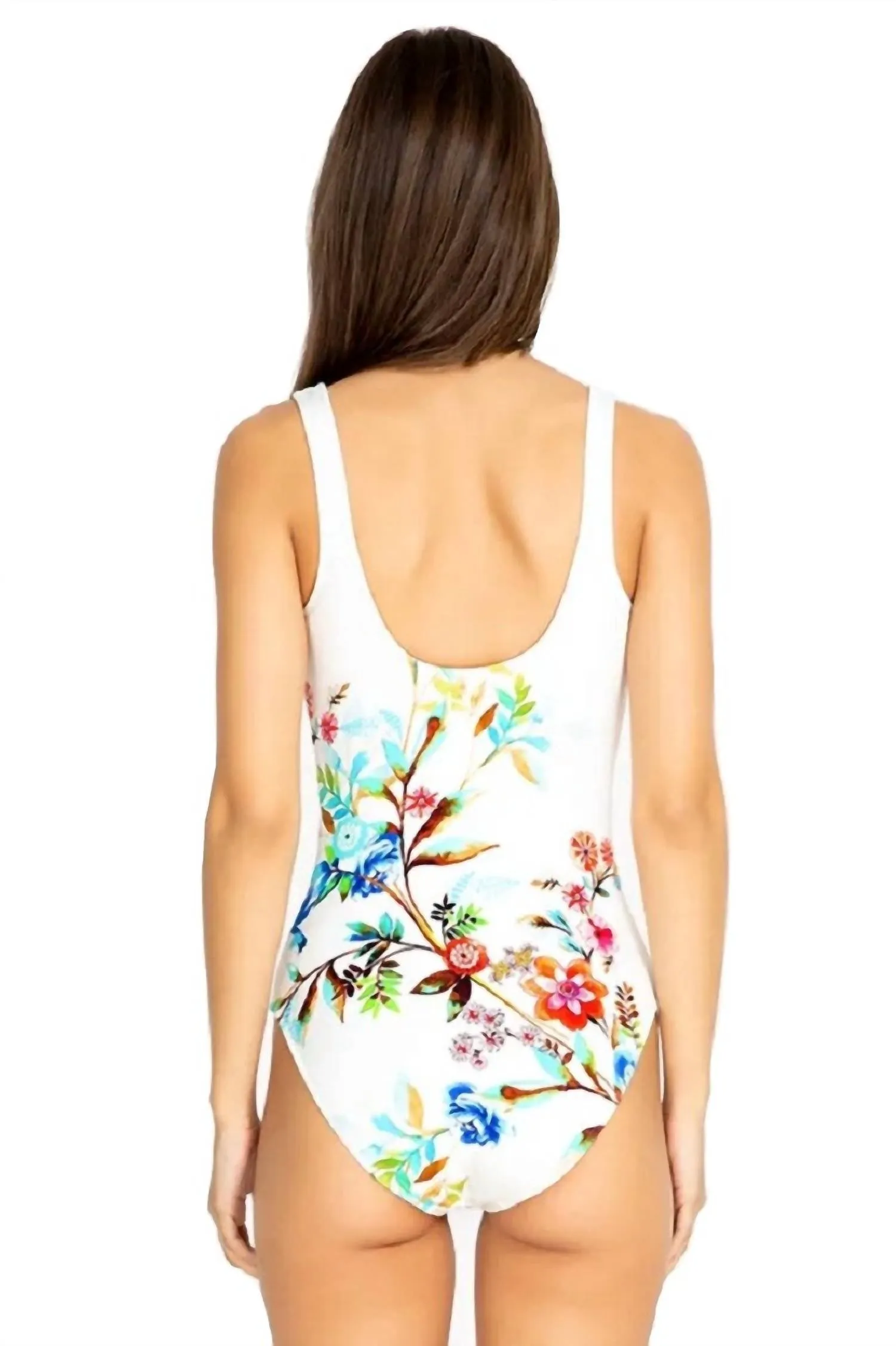 Lei Floral Tank Suit In Multi