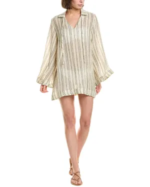 Lis Marie Fernandez Linen-Blend Beach Cape Mini
