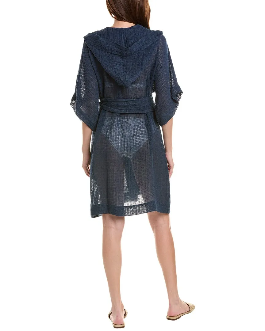 Lisa Marie Fernandez Hooded Linen-Blend Duster