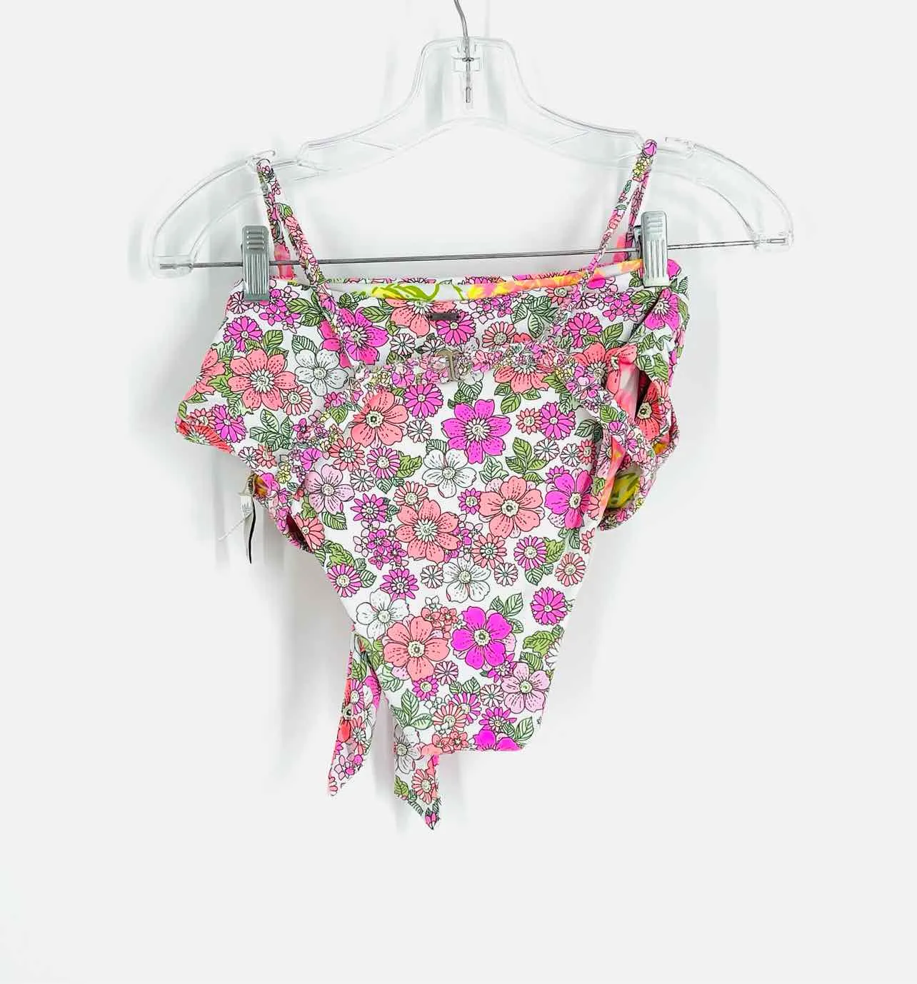 Maaji Size M/L White/Multi Reversible Floral Swimwear 2-PC Swimsuit