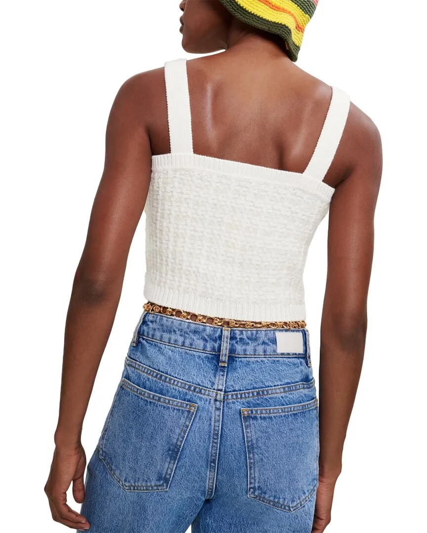 Maje Alpaca & Wool-Blend Top