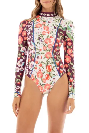 Mei One Piece Swimsuit In Red Floral