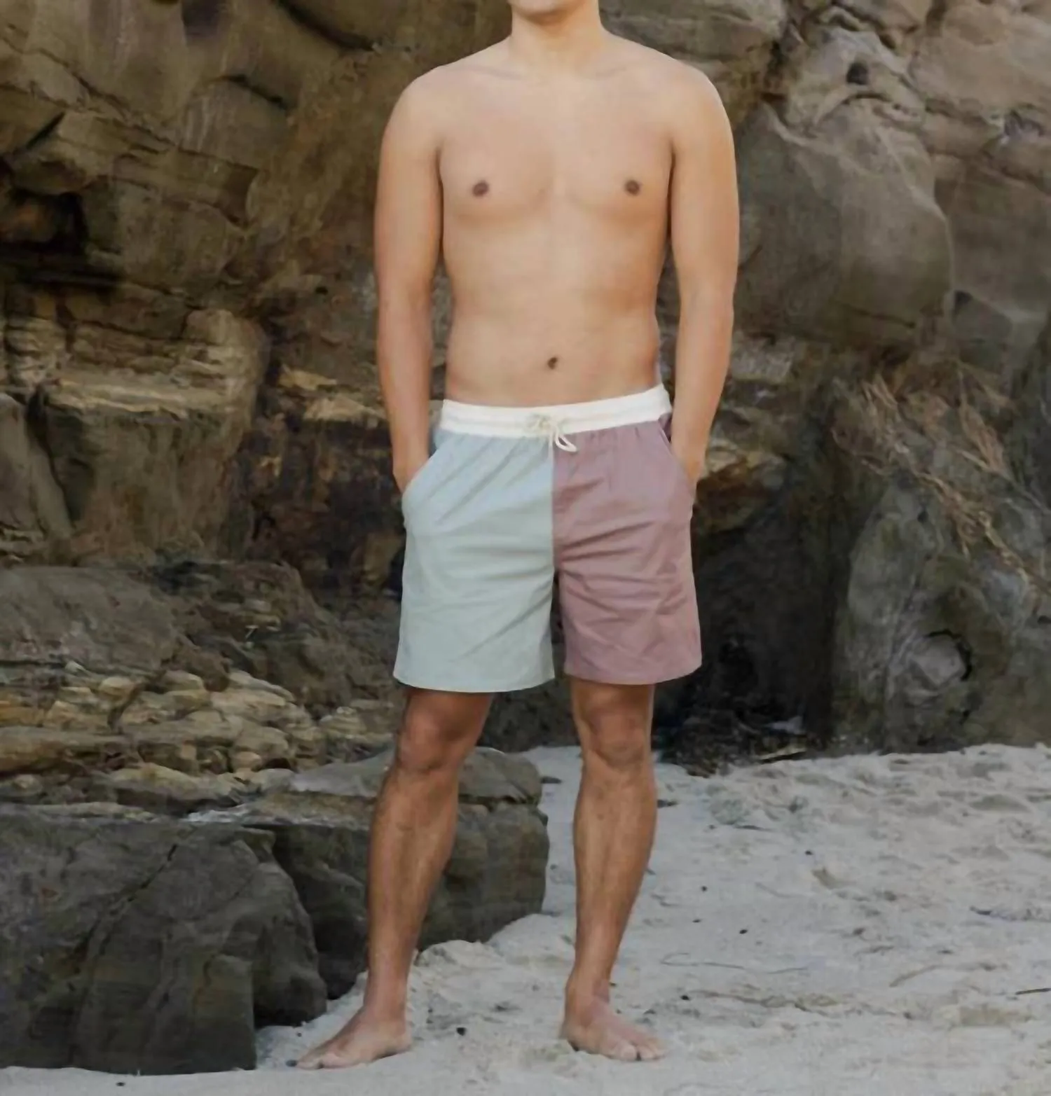 Men's Boardshort In Blue Mauve
