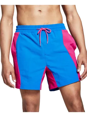 Mens Colorblock Board Shorts Swim Trunks