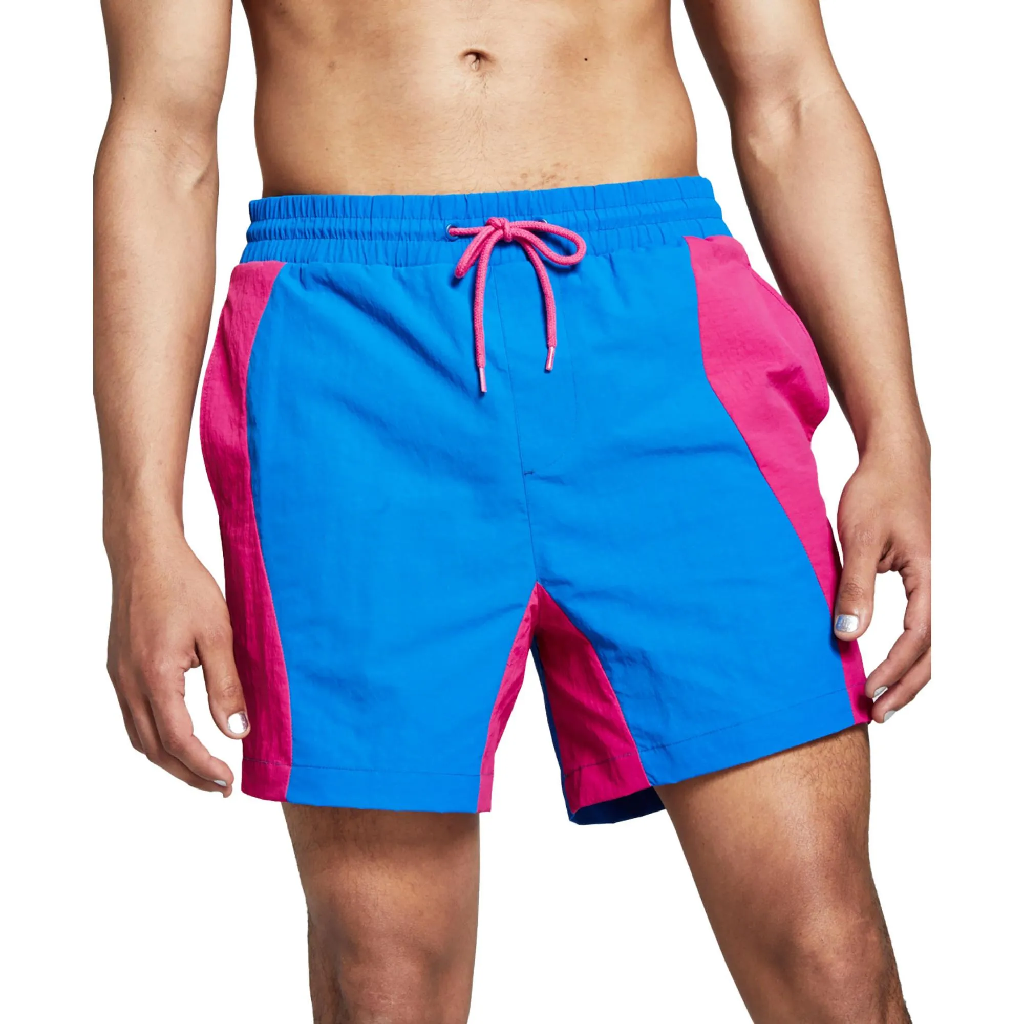 Mens Colorblock Board Shorts Swim Trunks