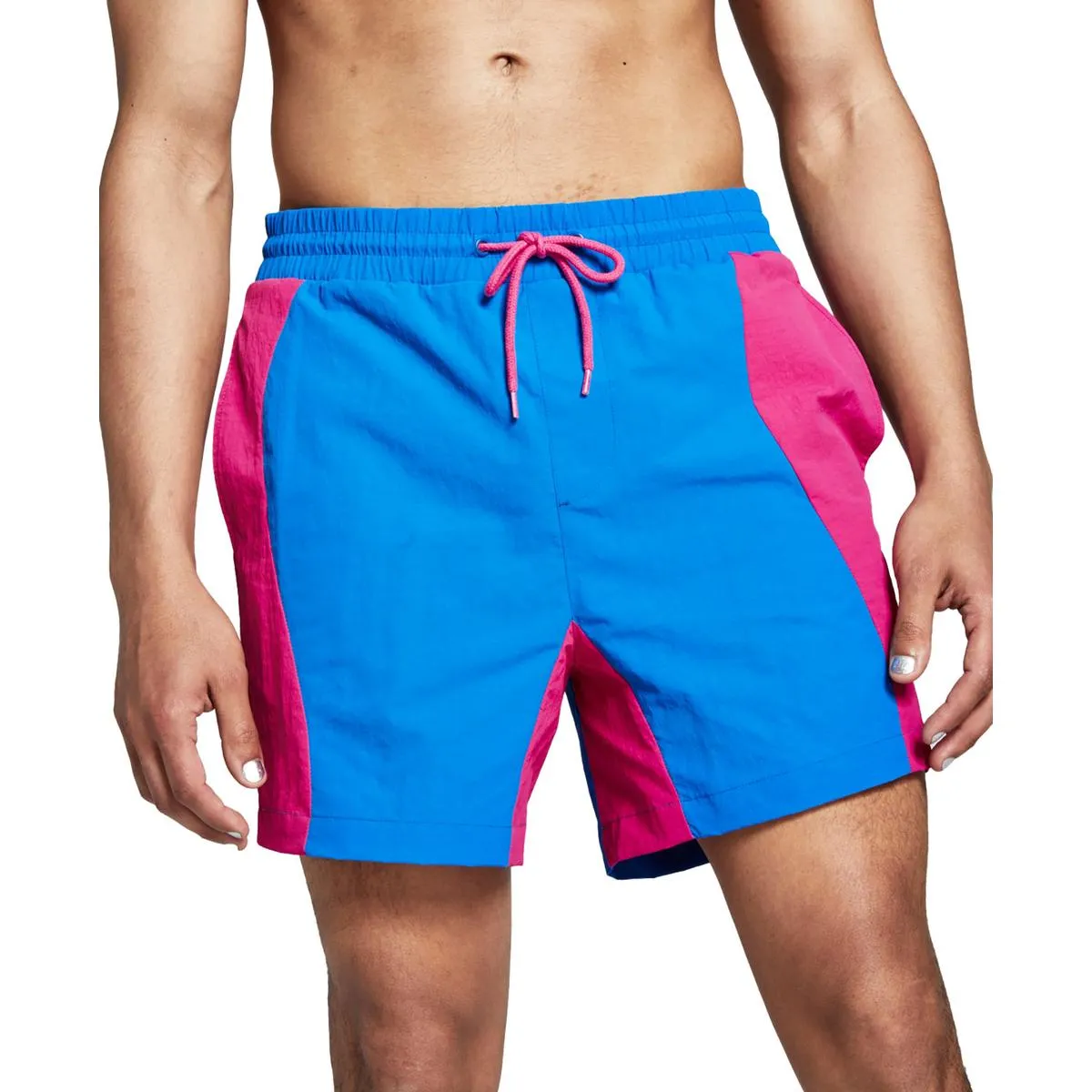 Mens Colorblock Board Shorts Swim Trunks