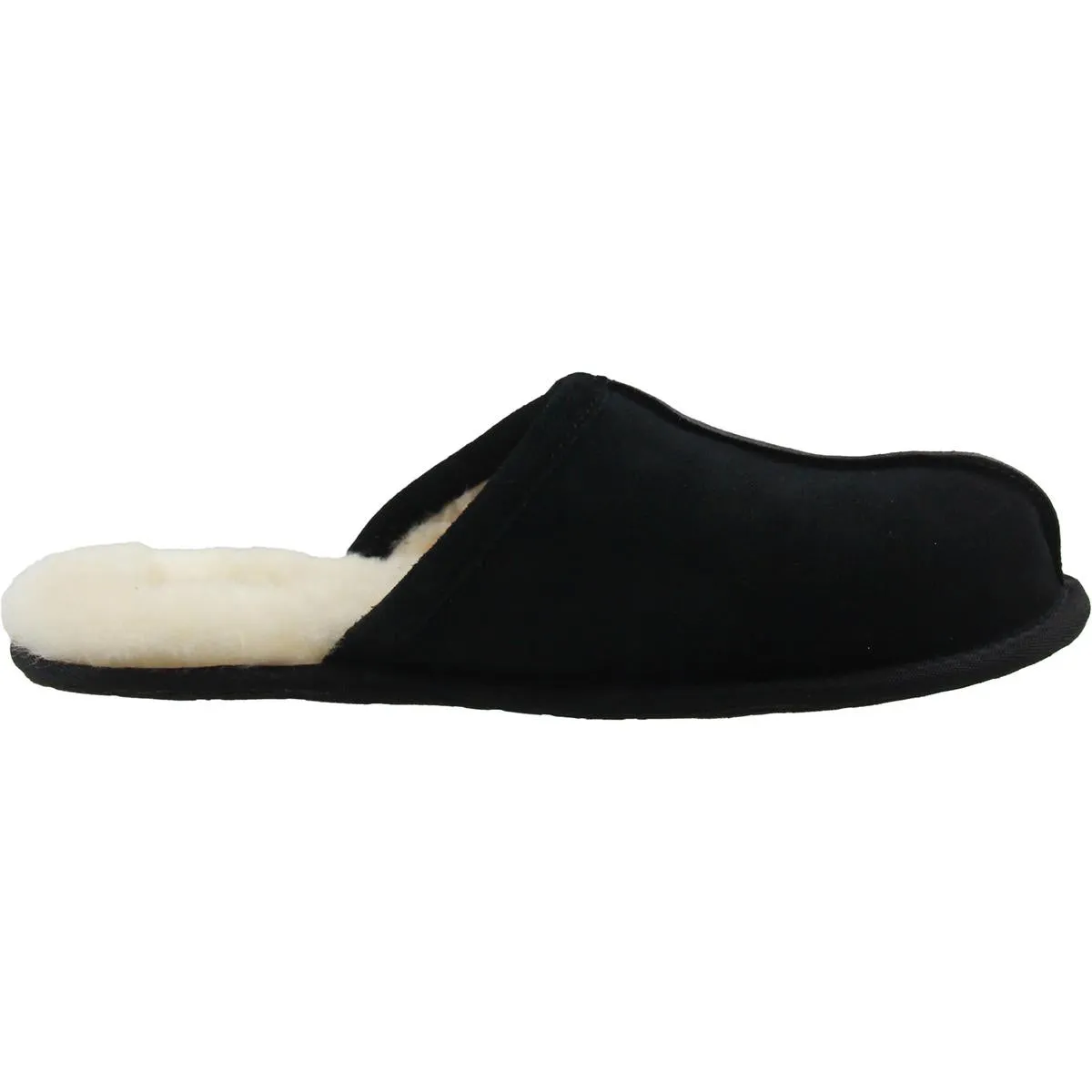 Mens Cushioned Footbed Suede Slide Slippers