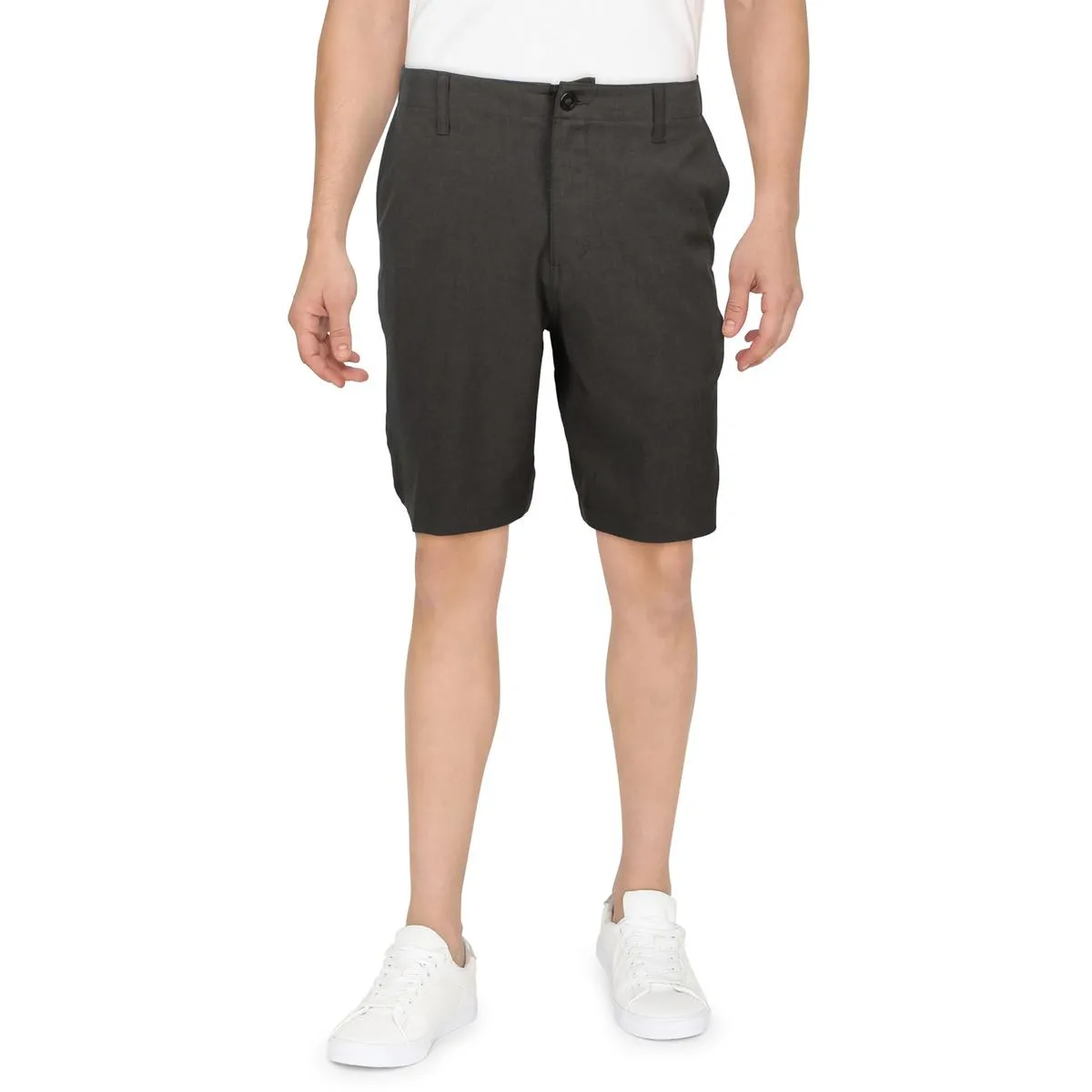 Mens Heathered Short Flat Front