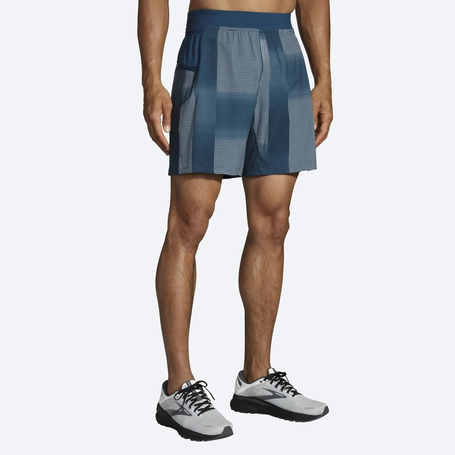 Men's Sherpa 7" 2-In-1 Short In Indigo Rush Altitude Print