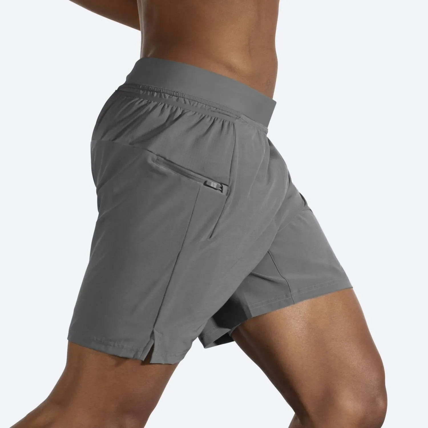 Men's Sherpa 7" 2-In-1 Short In Steel