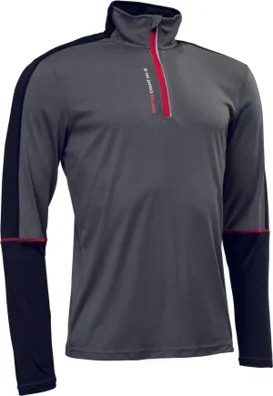 Men’S Sunburry Long Sleeve Uv Cut Jacket In Dark Grey Melange