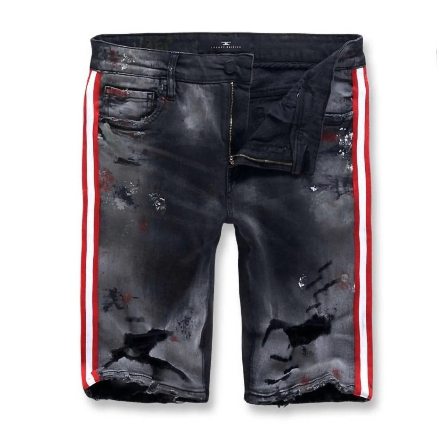 Men's Talladega Denim Short In Black Shadow