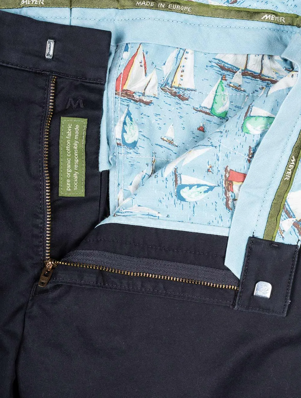 Meyer B-Palma Cotton Shorts Navy