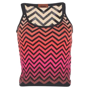Missoni Chevron-Printed tank top in Multicolor Cotton