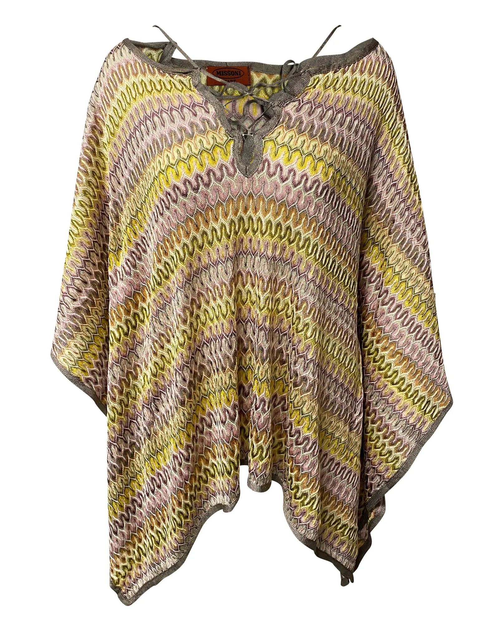 Missoni Mare Beach Poncho Mini Dress in Multicolor Rayon
