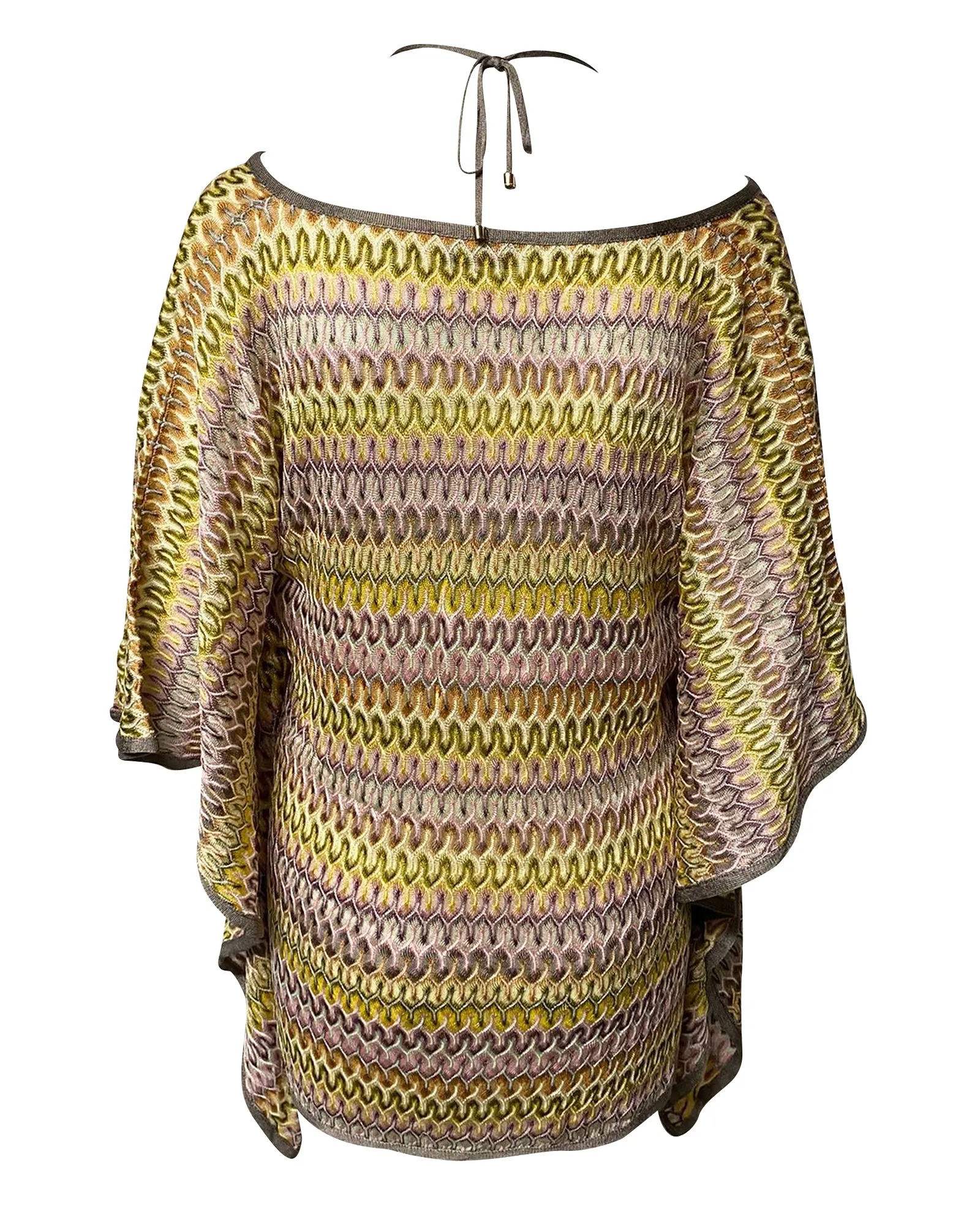Missoni Mare Beach Poncho Mini Dress in Multicolor Rayon