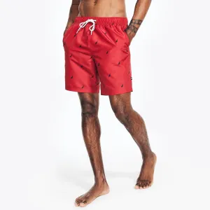 Nautica Men's 8" J-Class Print Quick-Dry Swim Nautica Red Nautica