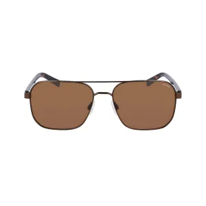 Nautica Men's Style Captain Navigator Square Sunglasses Dark Brown Nautica