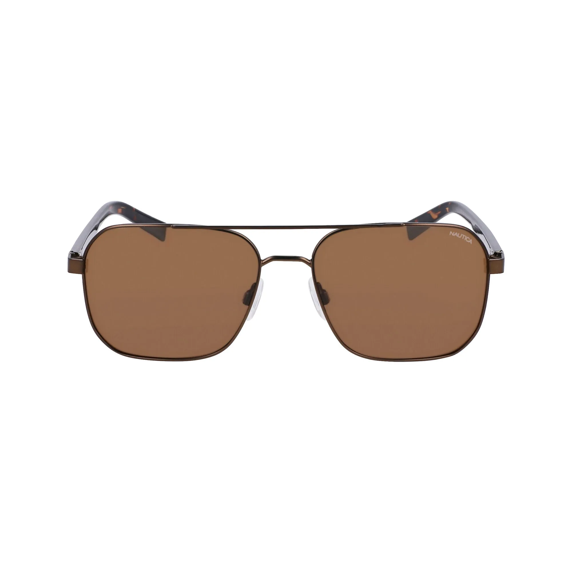 Nautica Men's Style Captain Navigator Square Sunglasses Dark Brown Nautica