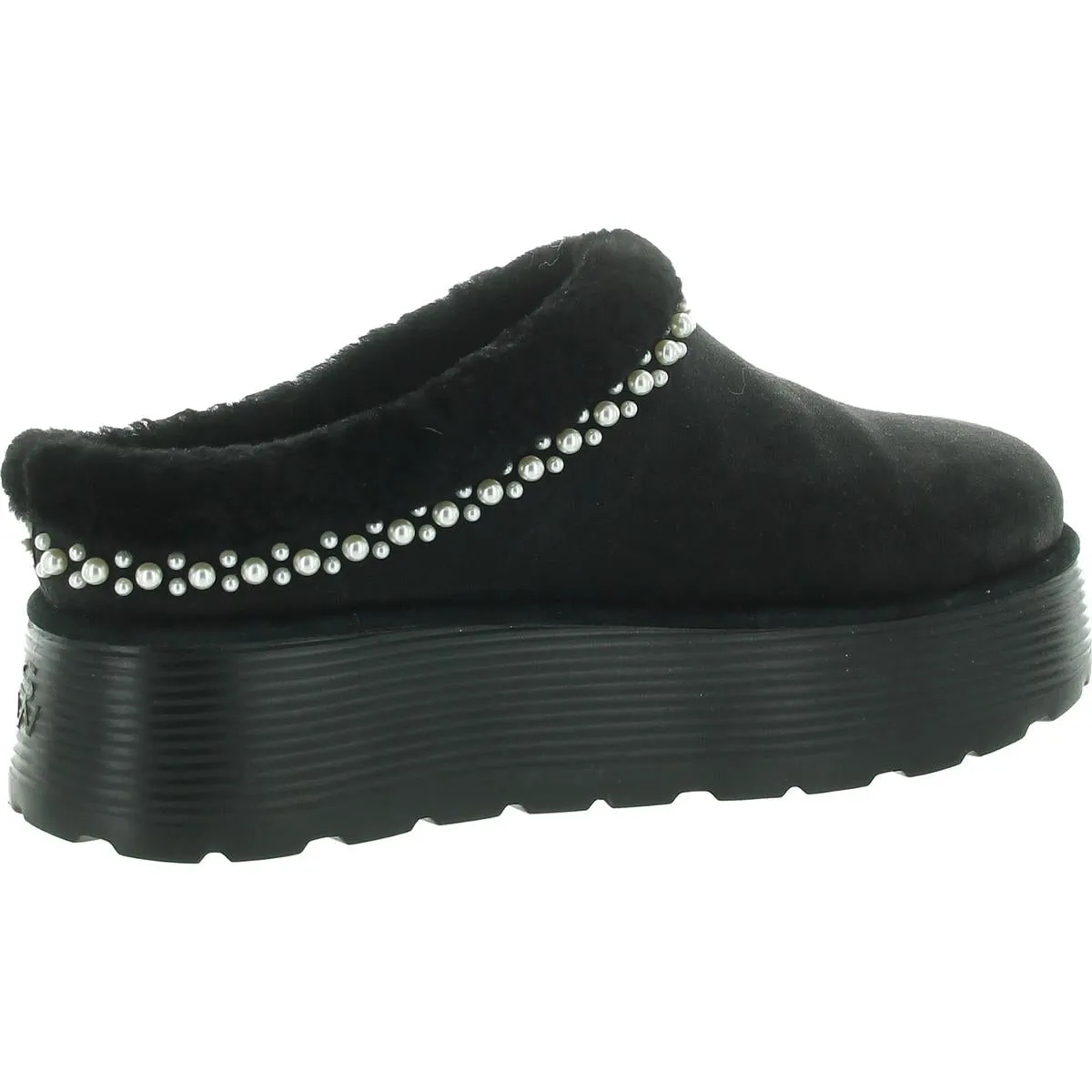 NELLE Womens Faux Fur Lined Suede Slide Slippers