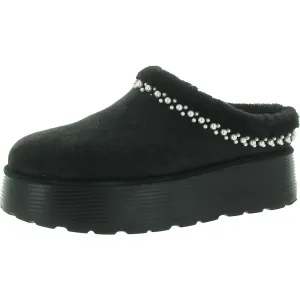 NELLE Womens Faux Fur Lined Suede Slide Slippers