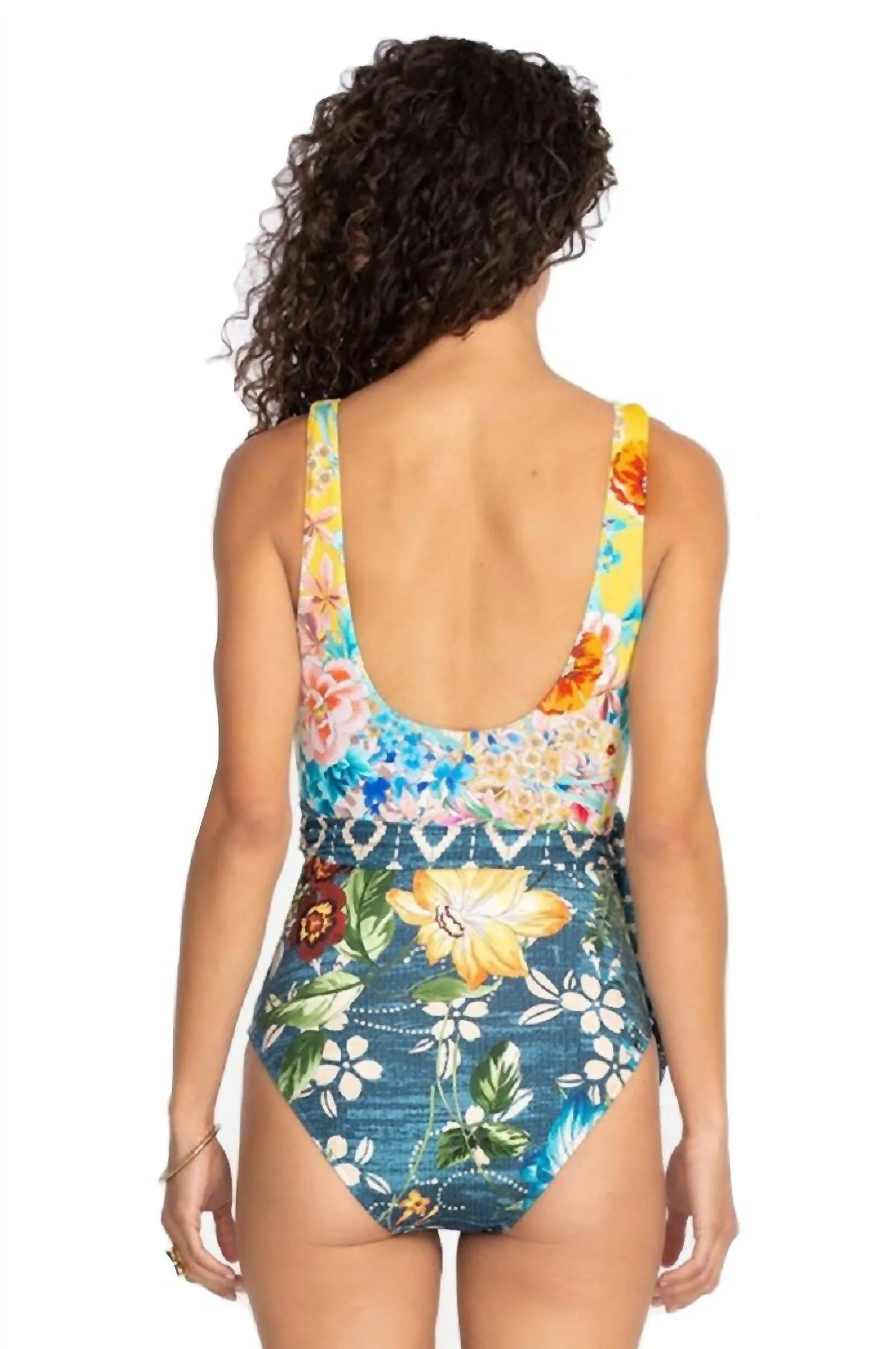 Nessa Tie Front One Piece In Multi