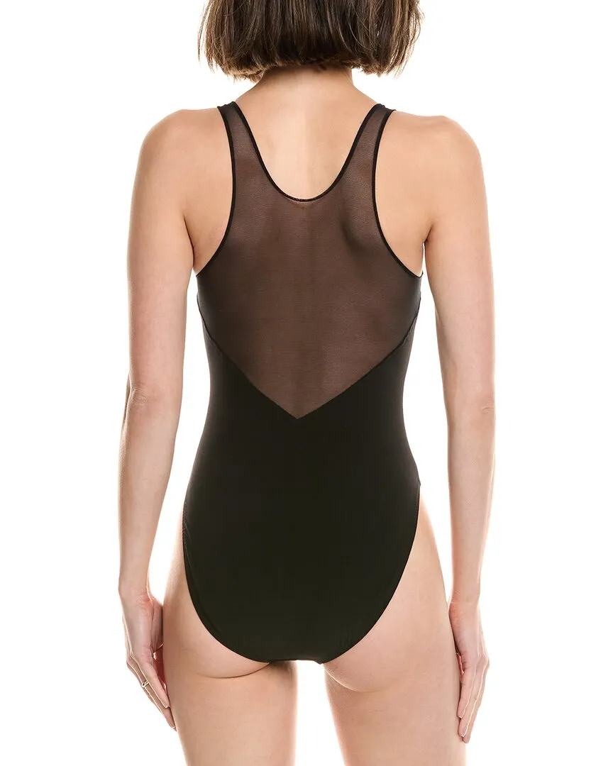 Norma Kamali Racer Deep-V Combo One-Piece
