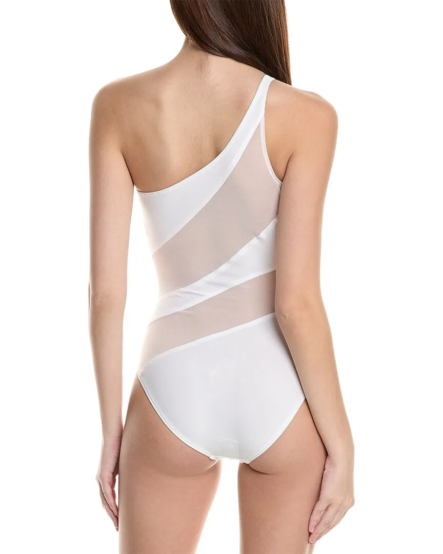 Norma Kamali Snake Mesh One-Piece