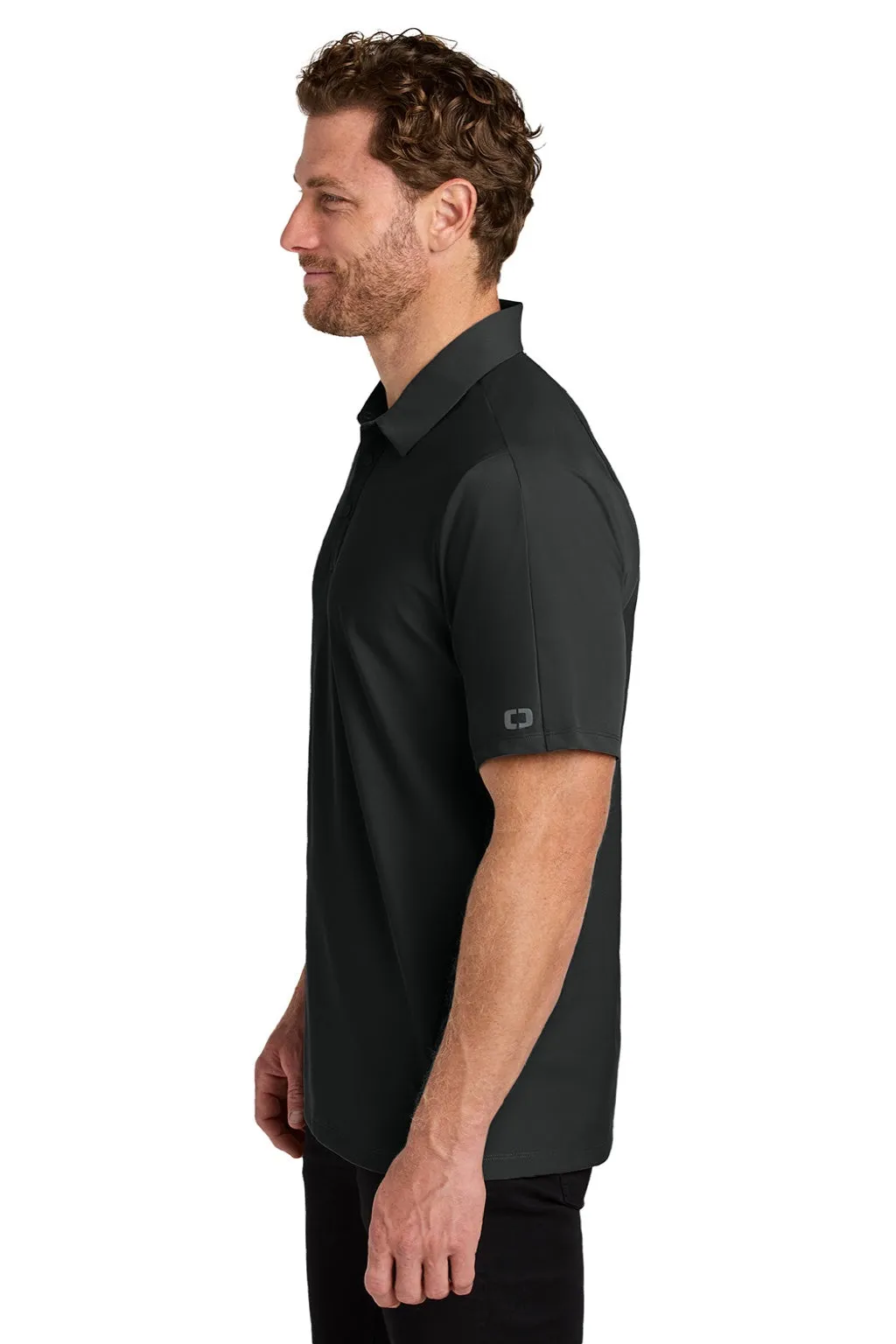 Ogio Mens Envision Moisture Wicking Short Sleeve Polo Shirt - Blacktop