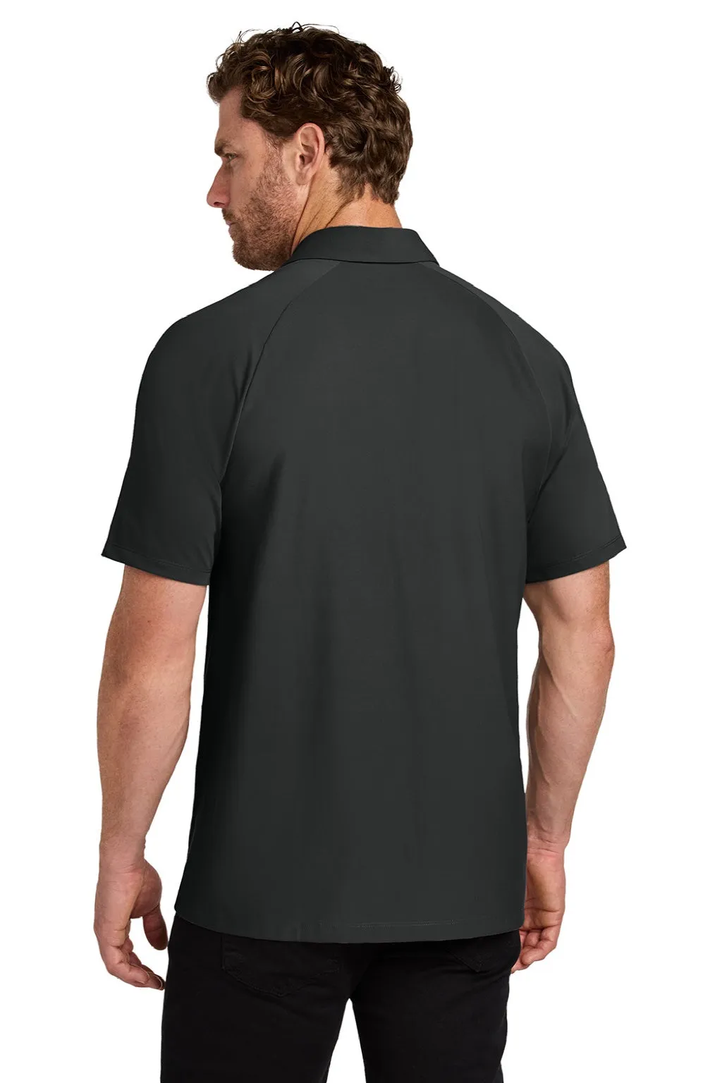 Ogio Mens Envision Moisture Wicking Short Sleeve Polo Shirt - Blacktop