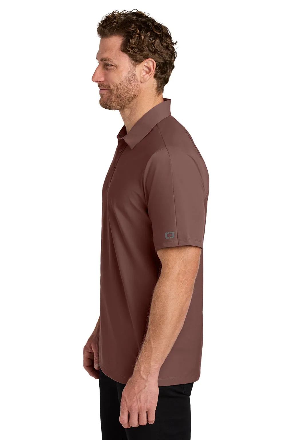 Ogio Mens Envision Moisture Wicking Short Sleeve Polo Shirt - Deep Rose
