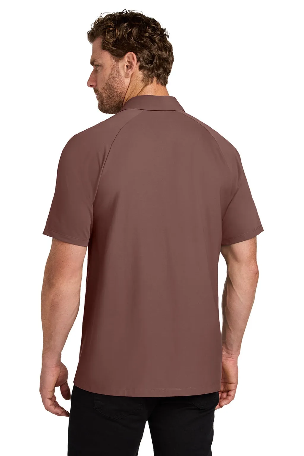 Ogio Mens Envision Moisture Wicking Short Sleeve Polo Shirt - Deep Rose