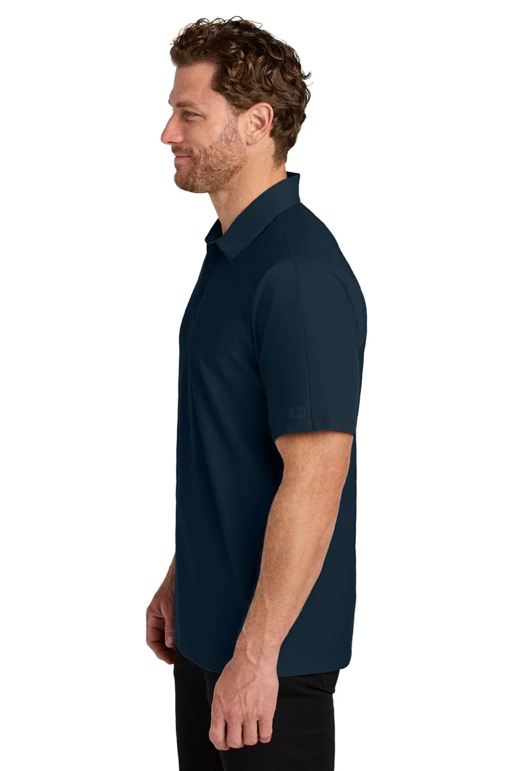 Ogio Mens Envision Moisture Wicking Short Sleeve Polo Shirt - River Navy Blue