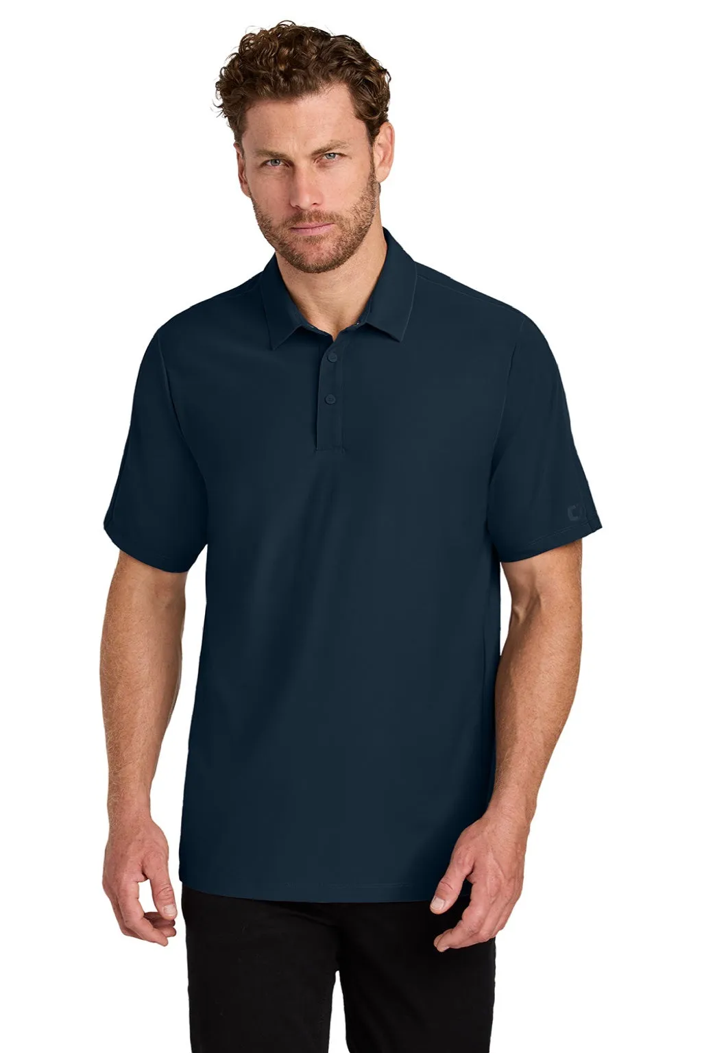 Ogio Mens Envision Moisture Wicking Short Sleeve Polo Shirt - River Navy Blue