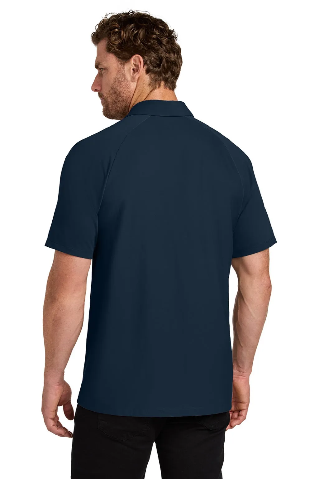 Ogio Mens Envision Moisture Wicking Short Sleeve Polo Shirt - River Navy Blue