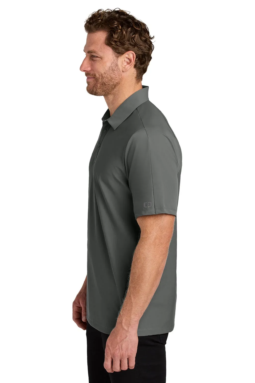 Ogio Mens Envision Moisture Wicking Short Sleeve Polo Shirt - Rogue Grey