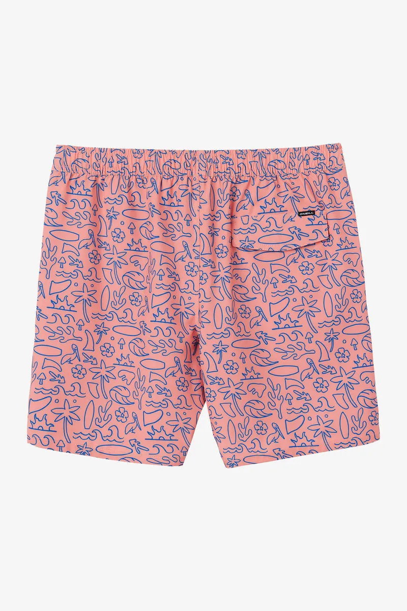 O'Neill Hermosa E Waist 17 Boardshorts-Coral 2